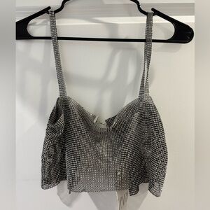Rhinestone chainlink top